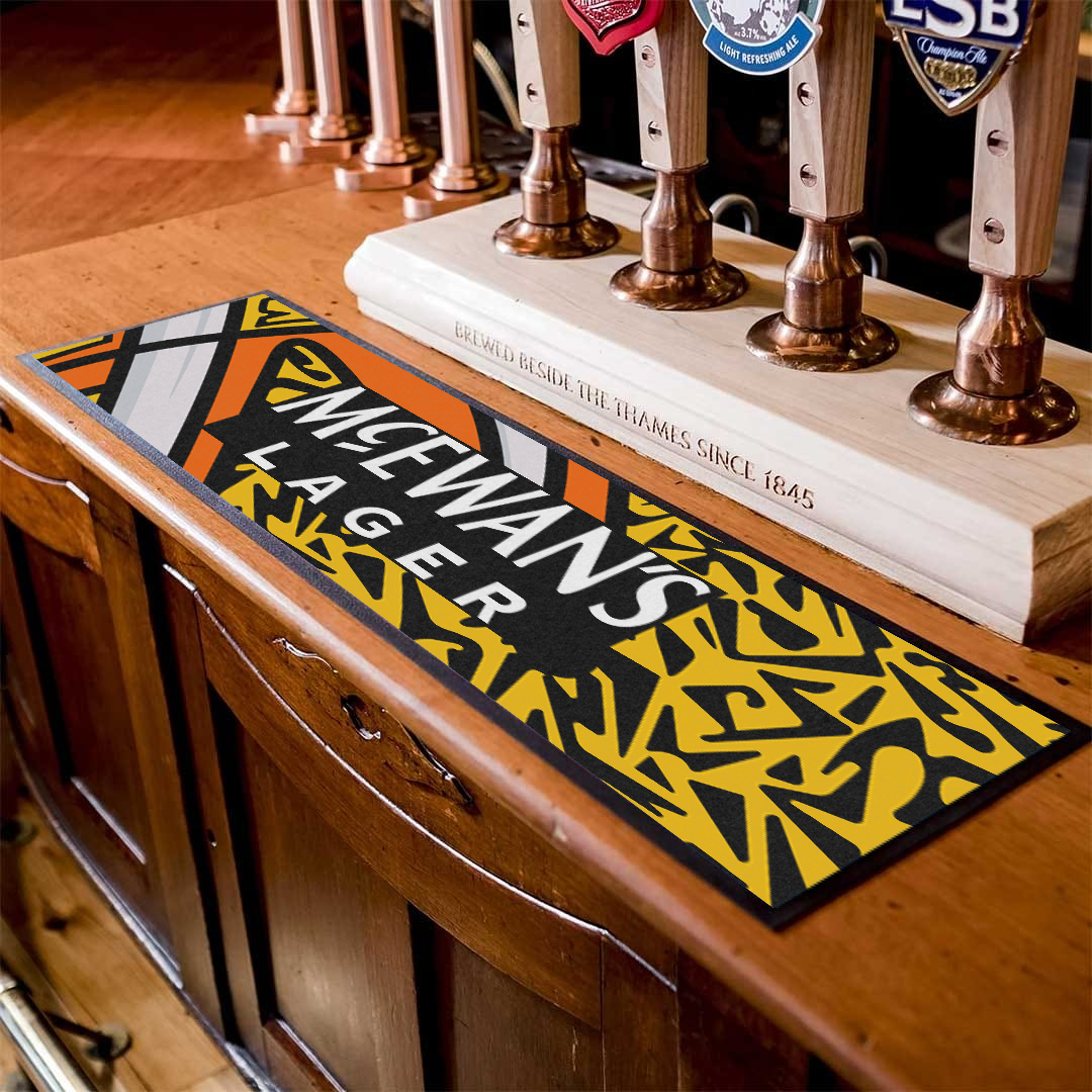 The Goalie '95/96 – The Famous Retro Football Bar Runner | Orange | Govan Road Collection