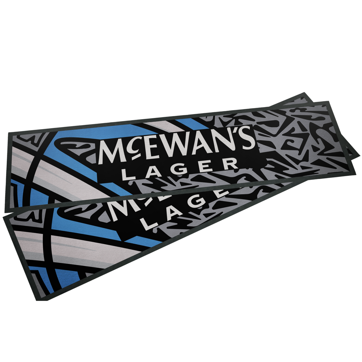The Goalie '95/96 – The Famous Retro Football Bar Runner | Blue & Black | Govan Road Collection