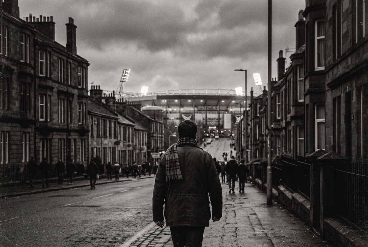 Gritty Greyscale Scottish Matchday Hero